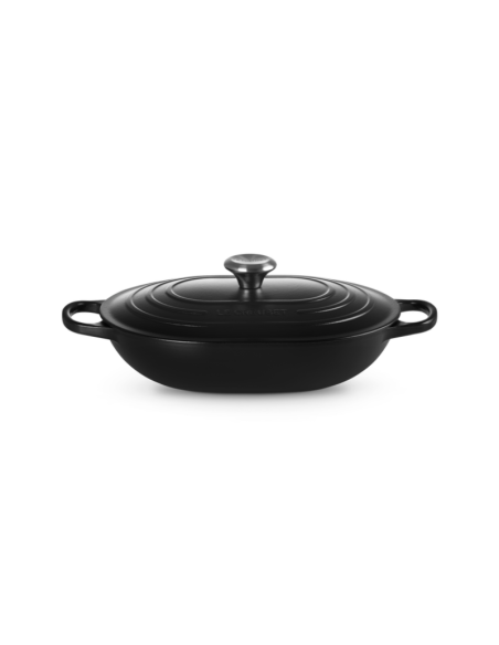 COCOTTE OBLONGUE EN FONTE ÉMAILLÉE 31 CM NOIR MAT - LE CREUSET