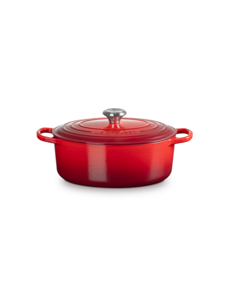 COCOTTE OVALE EN FONTE ÉMAILLÉE 29 CM CERISE - LE CREUSET