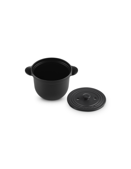 COCOTTE EVERY EN FONTE ÉMAILLÉE AVEC COUVERCLE INTÉRIEUR EN CÉRAMIQUE 18 CM NOIR MAT - LE CREUSET