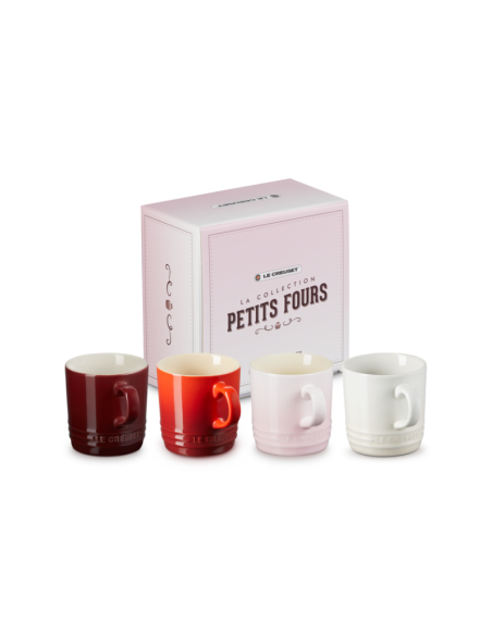 SET DE 4 TASSES À CAPPUCCINO PETITS FOURS EN CÉRAMIQUE 200 ML - LE CREUSET