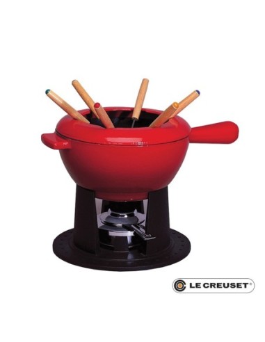 Service à fondue au fromage en fonte cerise 2l - Le Creuset