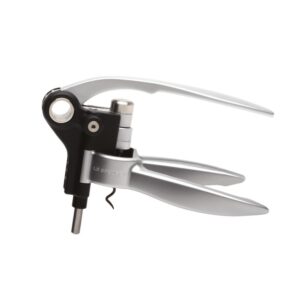 TIRE-BOUCHON LM-250 MODÈLE À LEVIER EN ALUMINIUM BROSSÉ AVEC COUPE-CAPSULES - LE CREUSET