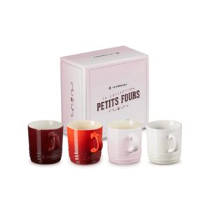 SET DE 4 TASSES À CAPPUCCINO PETITS FOURS EN CÉRAMIQUE 200 ML - LE CREUSET
