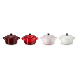 SET DE 4 MINI-COCOTTES PETITS FOURS EN CÉRAMIQUE 10 CM - LE CREUSET