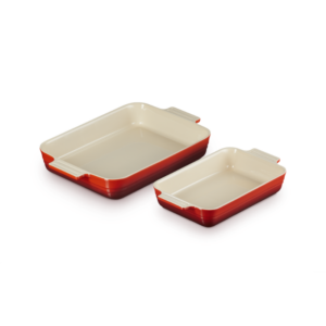 SET DE 2 PLATS RECTANGULAIRES CLASSIQUE EN CÉRAMIQUE - LE CREUSET