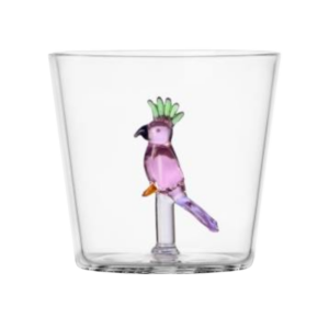 VERRE CACATOES ROSE - ICHENDORF