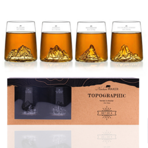 SET DE 4 SHOOTERS TOPOGRAPHIC MONT BLANC / EVEREST / MATTERHORN (CERVIN) / PIC DU MIDI - ALASKAN MAKER