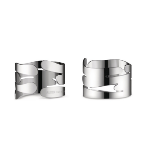SET DE 2 RONDS DE SERVIETTE BARKRING - ALESSI
