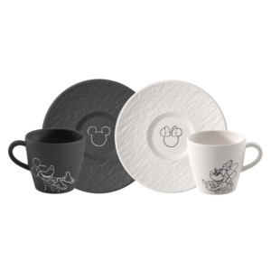 2 TASSE À CAFÉ AVEC SOUS-TASSE MANUFACTURE MICKEY MOUSE - VILLEROY & BOCH