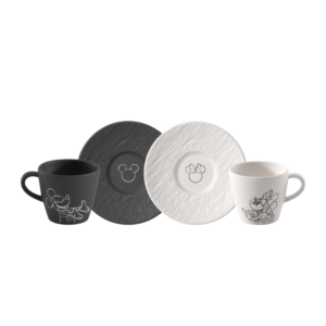 2 TASSES À EXPRESSO AVEC SOUS-TASSE MANUFACTURE MICKEY MOUSE - VILLEROY & BOCH