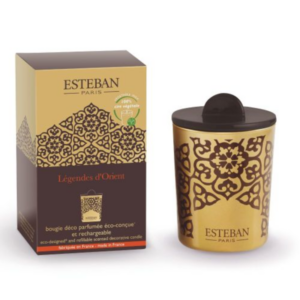 BOUGIE DÉCO PARFUMÉE LÉGENDES D'ORIENT RECHARGEABLE 180 G - ESTÉBAN