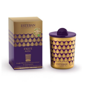 BOUGIE DÉCO PARFUMÉE FIGUE NOIRE RECHARGEABLE 180 G - ESTÉBAN