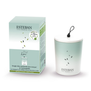 BOUGIE DÉCO PARFUMÉE RECHARGEABLE 180 G - ESTÉBAN