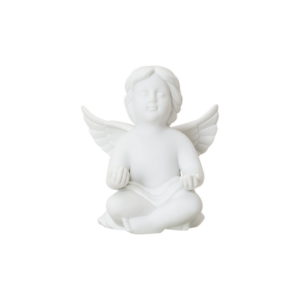 ANGE MÉDITANT EN PORCELAINE BLANCHE MATE - ROSENTHAL