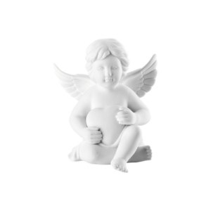 ANGE AVEC COEUR EN PORCELAINE BLANCHE MATE - ROSENTHAL
