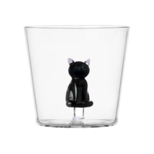 VERRE CHAT NOIR ASSIS - ICHENDORF