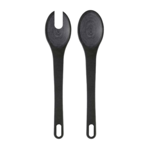 COUVERTS À SALADE GOURMET EN STRATIFIÉ DE CELLULOSE NOIRS - JADE